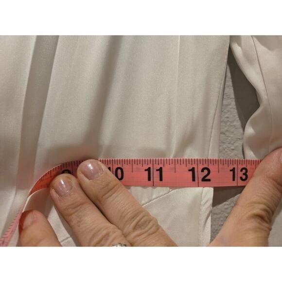 Mac Duggal Ivory One Shoulder Hi Low Dress Women's 6 Formal Wedding White Party - Picture 12 of 12